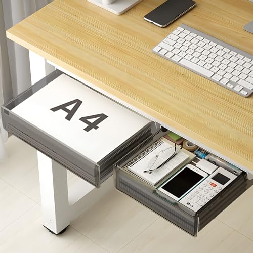 SVNNELP 3-Pack Under-Desk Slide-Out Drawer Organizer