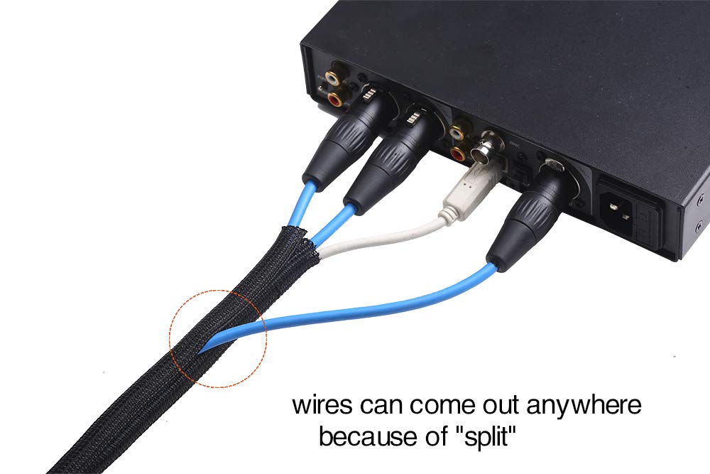 Alex Tech Split Cable Sleeve Cord Protector for Wire Management