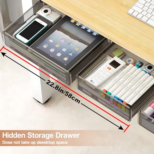 SVNNELP 3-Pack Under-Desk Slide-Out Drawer Organizer