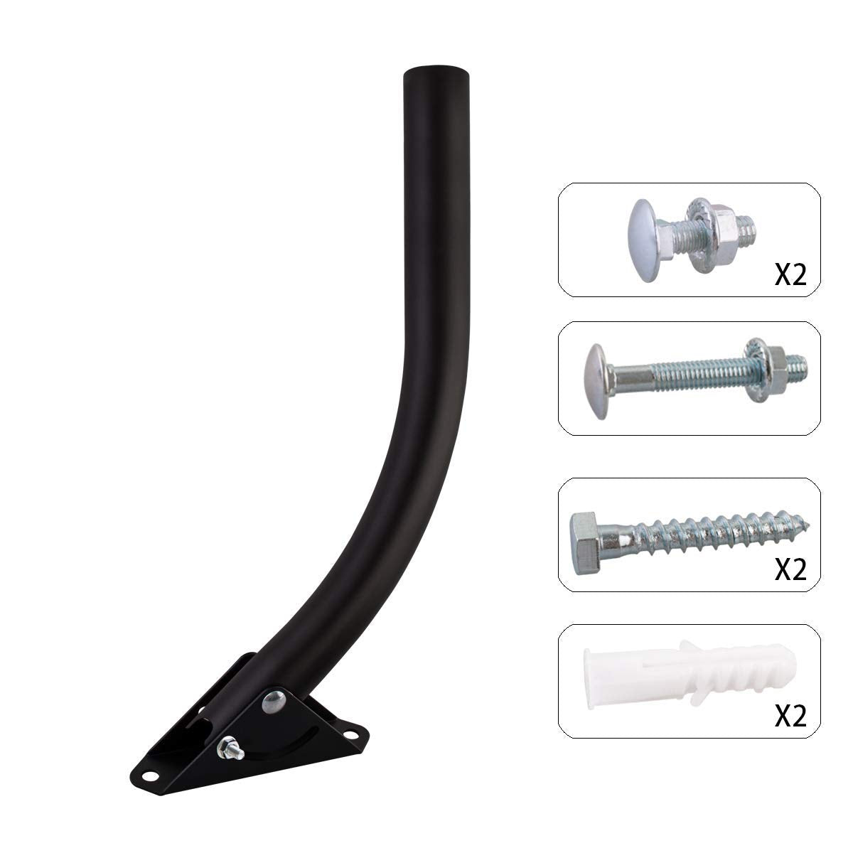 Antenna Mount - 1byone Attic Adjustable Weather Proof Outdoor TV Antenna Mounting Pole Universal Mount Brackets - Easy Installation, Solid Structure