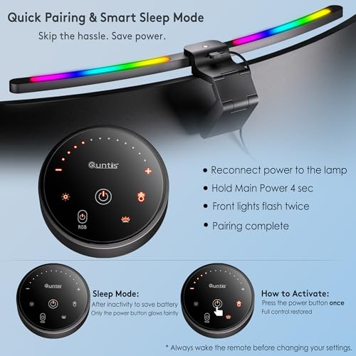 Quntis Curved Monitor Light Bar with RGB Backlight