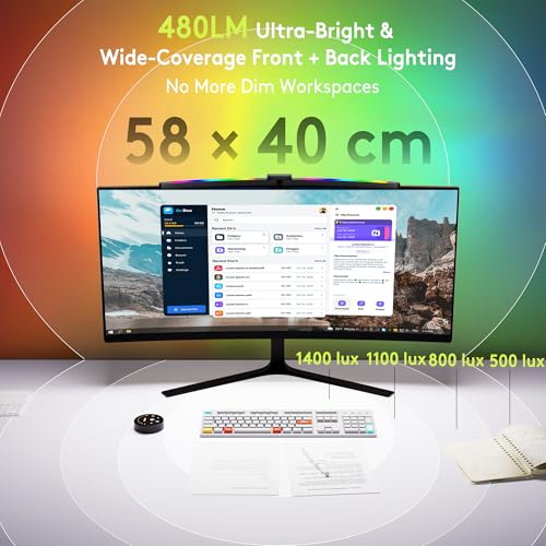 Quntis Curved Monitor Light Bar with RGB Backlight