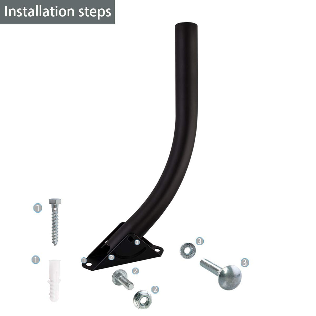 Antenna Mount - 1byone Attic Adjustable Weather Proof Outdoor TV Antenna Mounting Pole Universal Mount Brackets - Easy Installation, Solid Structure