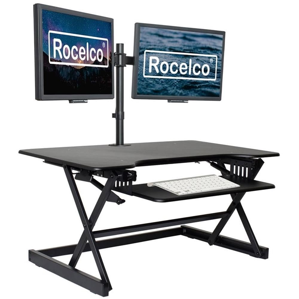Rocelco 32" Height Adjustable Standing Desk Converter