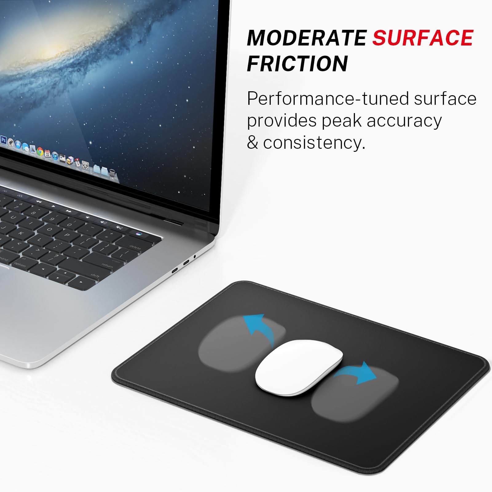 MROCO Waterproof Mouse Pad with Anti-Fray Stitching