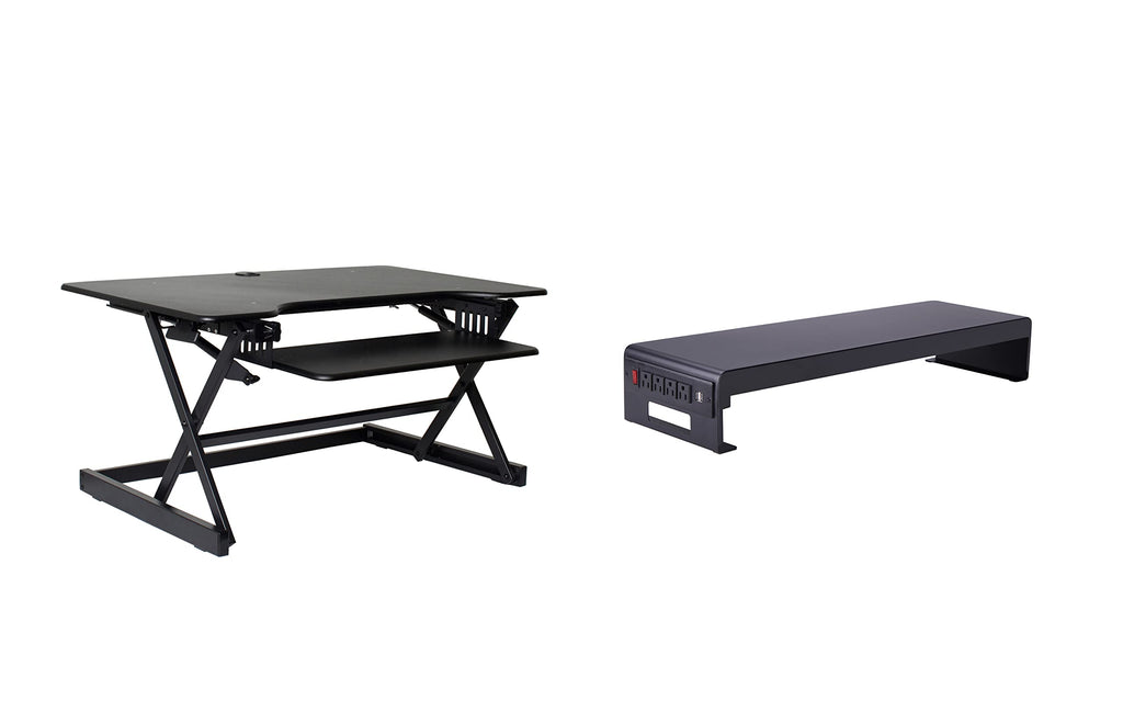 Rocelco 32" Height Adjustable Standing Desk Converter