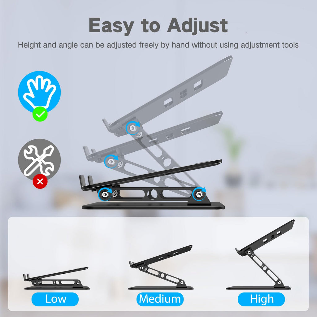 Gogoonike Adjustable Ergonomic Laptop Stand for Desk