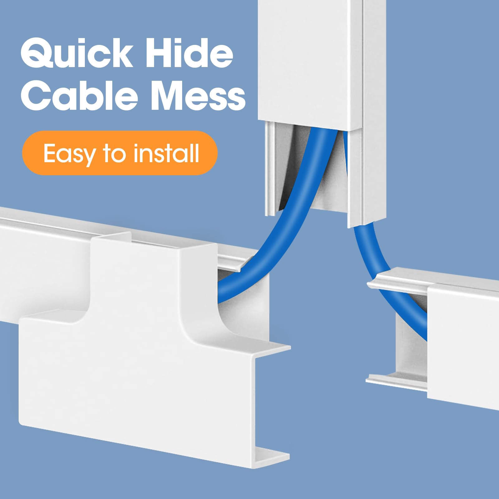 Paintable Wall Cord Hider Kit for TV Cable Management
