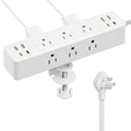 ACOZVIN Desk Clamp Power Strip with 40W USB Charging