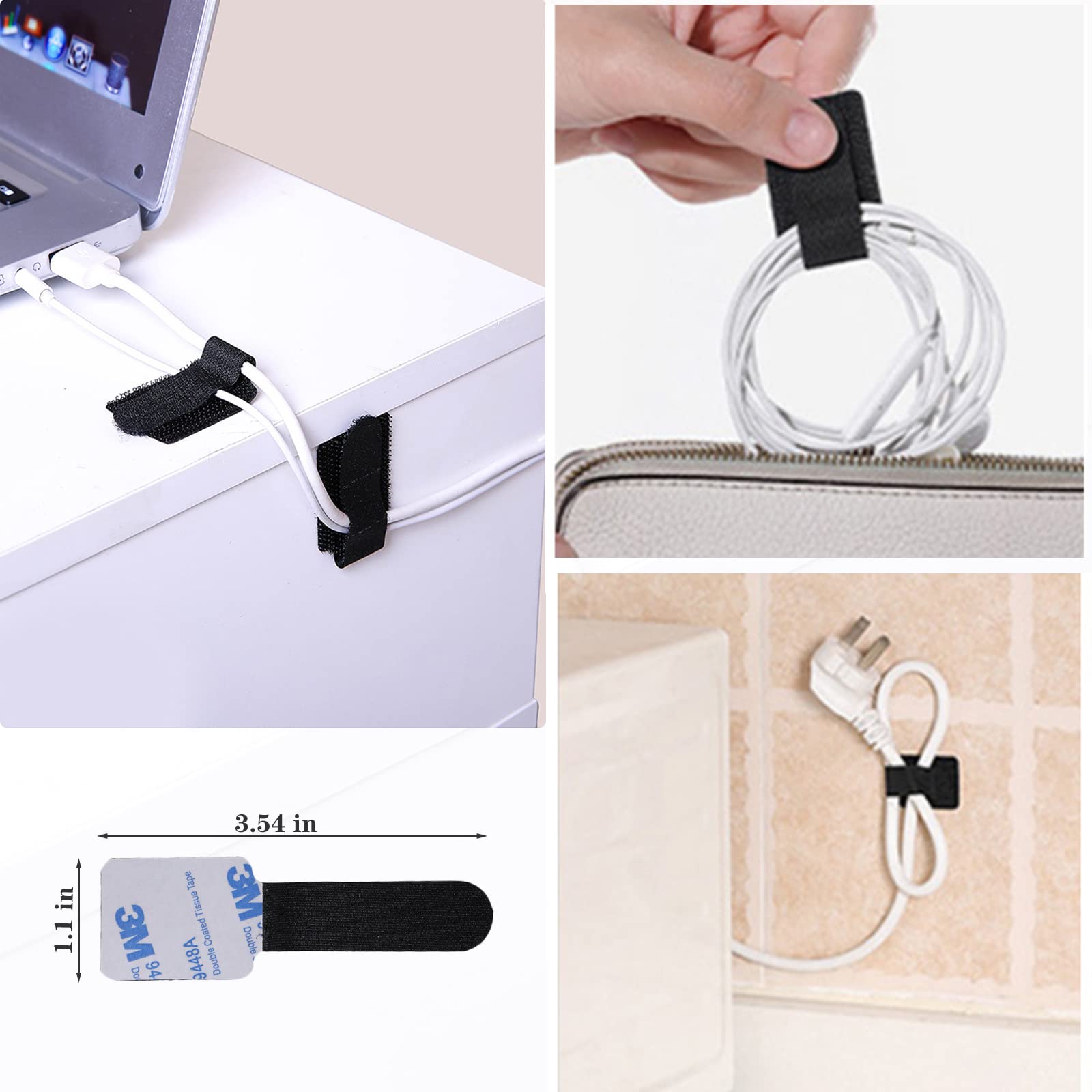 NOROCME 192-Piece Cable Management Kit with Wire Sleeves