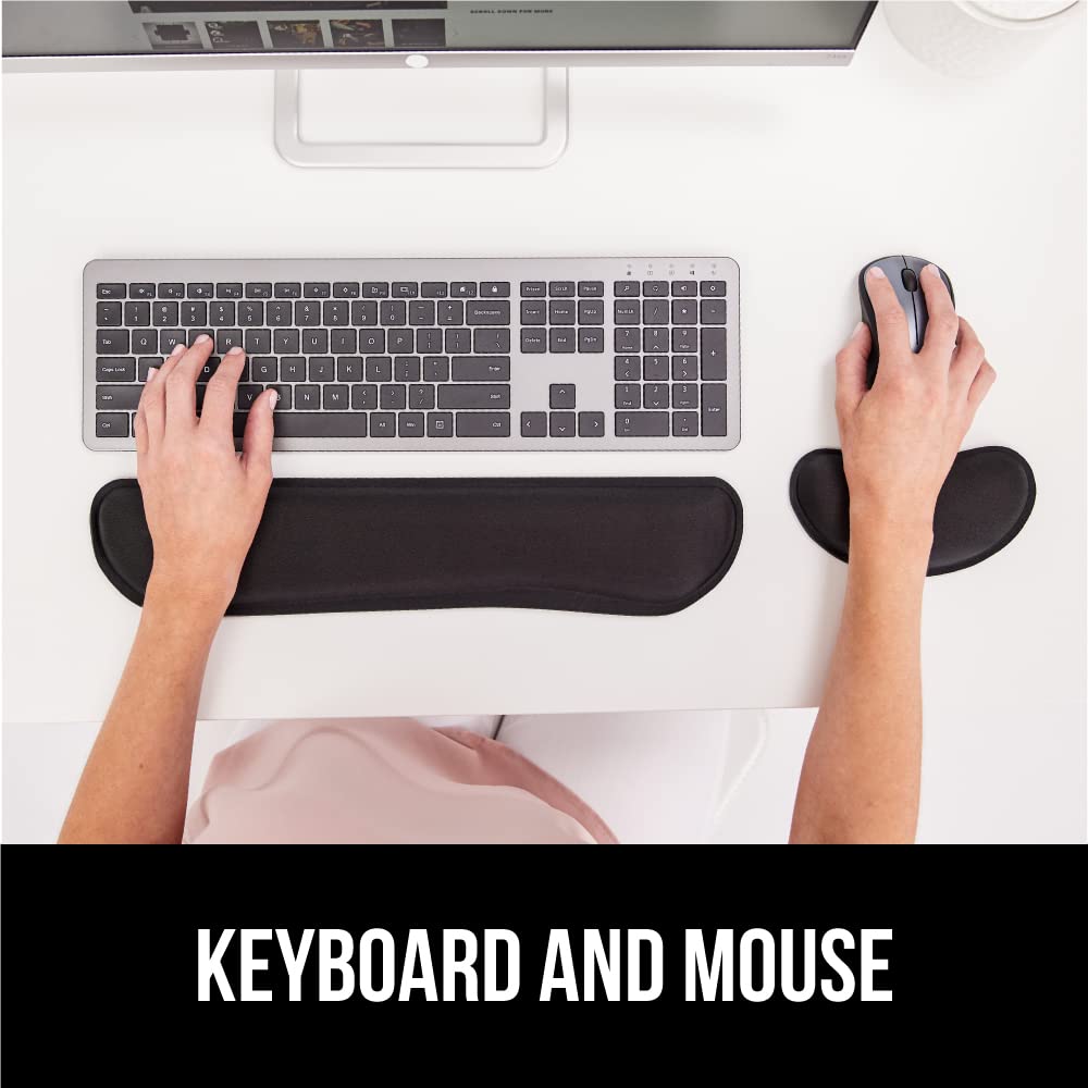GORILLA GRIP Memory Foam Wrist Rest for Computer Keyboard