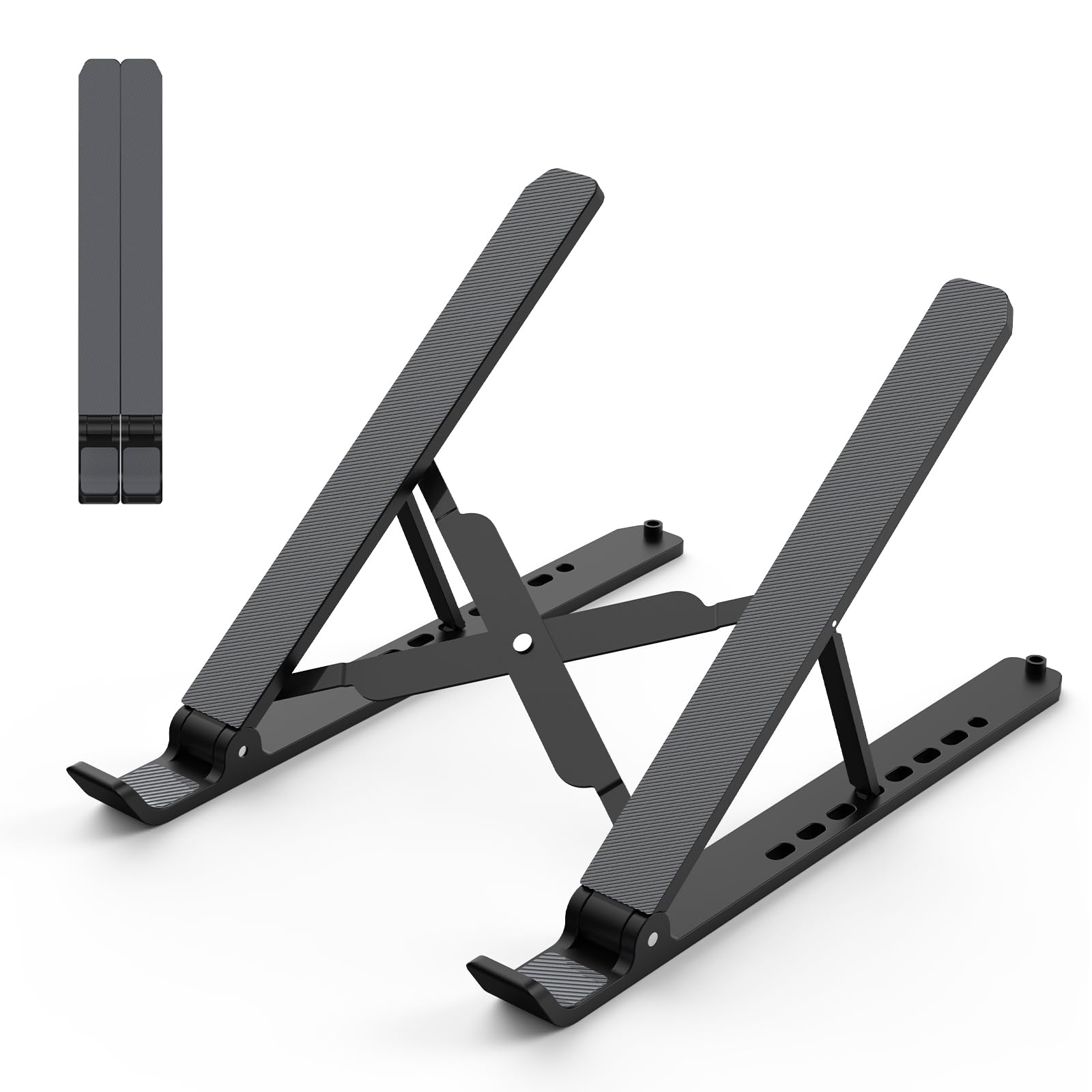 Tonmom Laptop Ständer, Faltbarer Notebook Ständer, Höhenverstellbarer Laptopständer Belüftet Kühlung Laptop Halterung für MacBook Pro/Air, HP, Sony, Dell,alle 10-15,6 ” Laptops