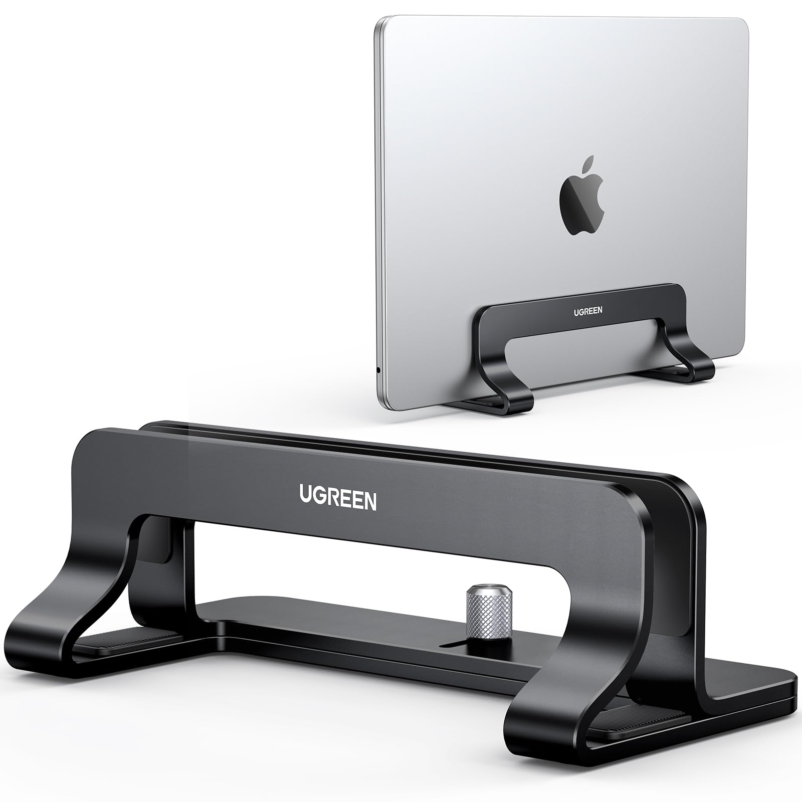 UGREEN Vertical Laptop Stand Holder for Desk Compatible with MacBook Pro, MacBook Air Stand Vertical Aluminum Adjustable for Up to 17.3 Inch Gaming Laptop