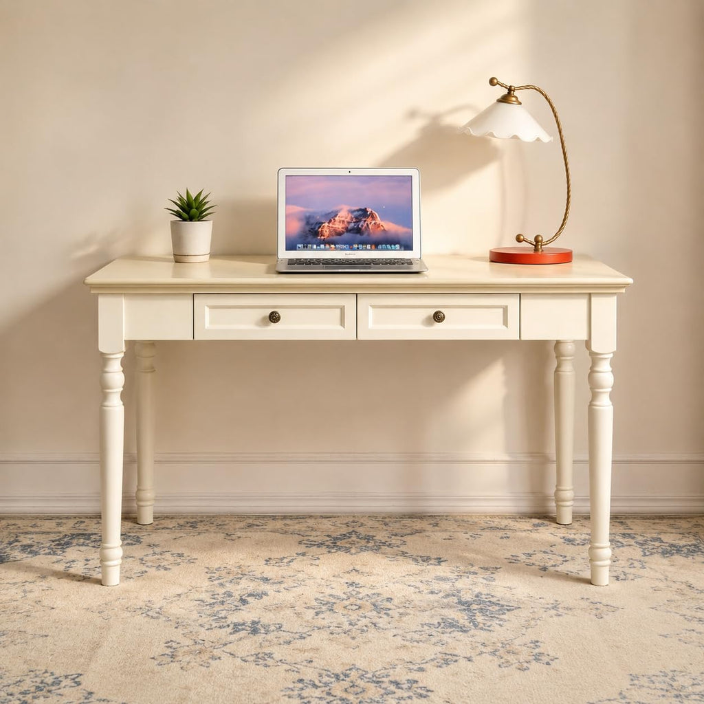 Conabaen 47" Solid Wood Writing Desk with Drawers
