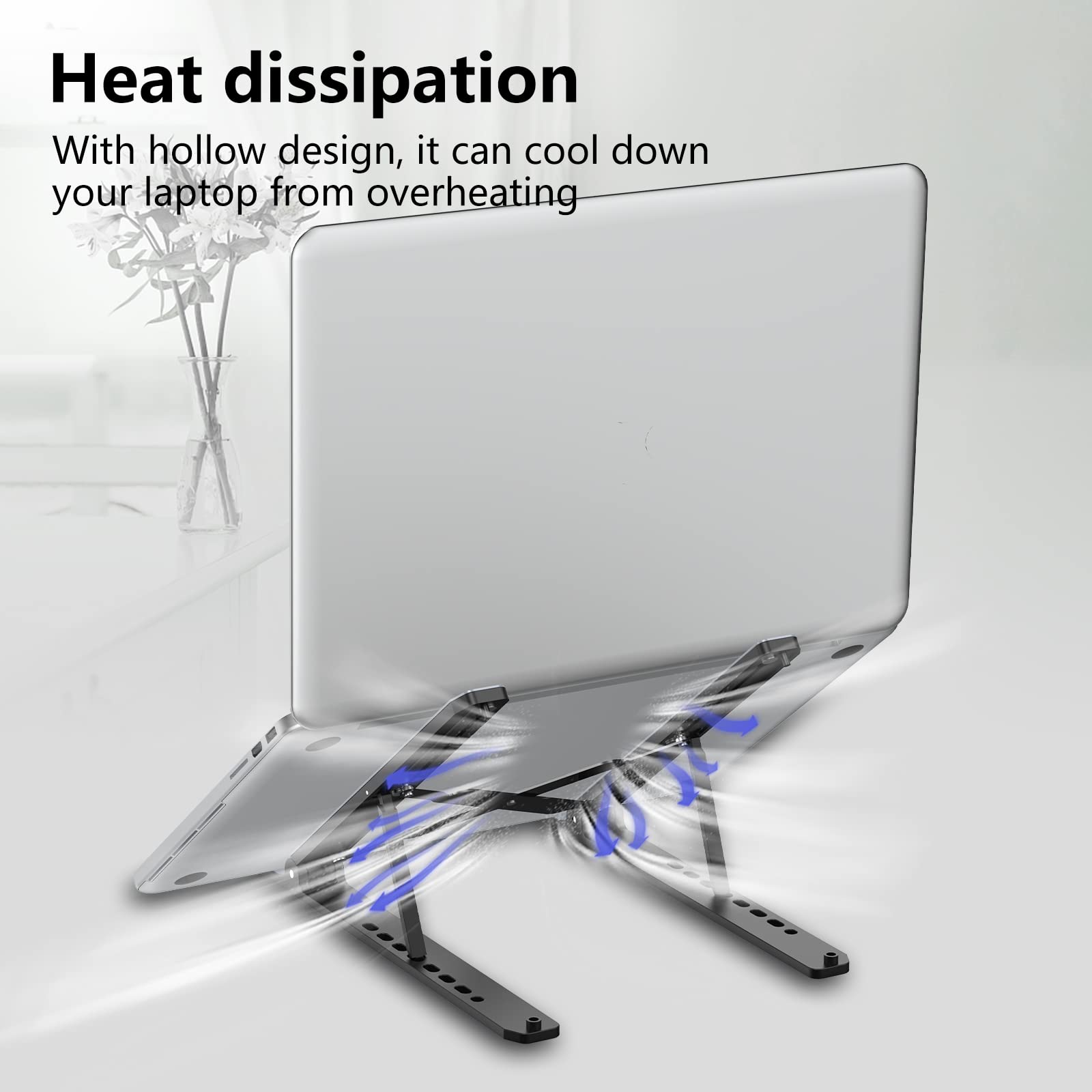 Tonmom Foldable Height-Adjustable Laptop Stand 10–15.6 in