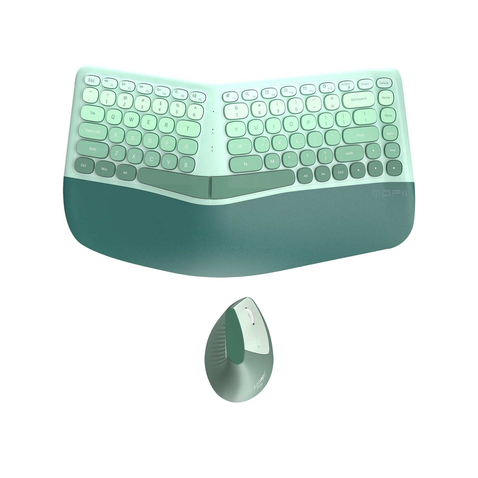 TISHLED Ergonomic Wireless Keyboard and Mouse Combo with Wrist Rest
