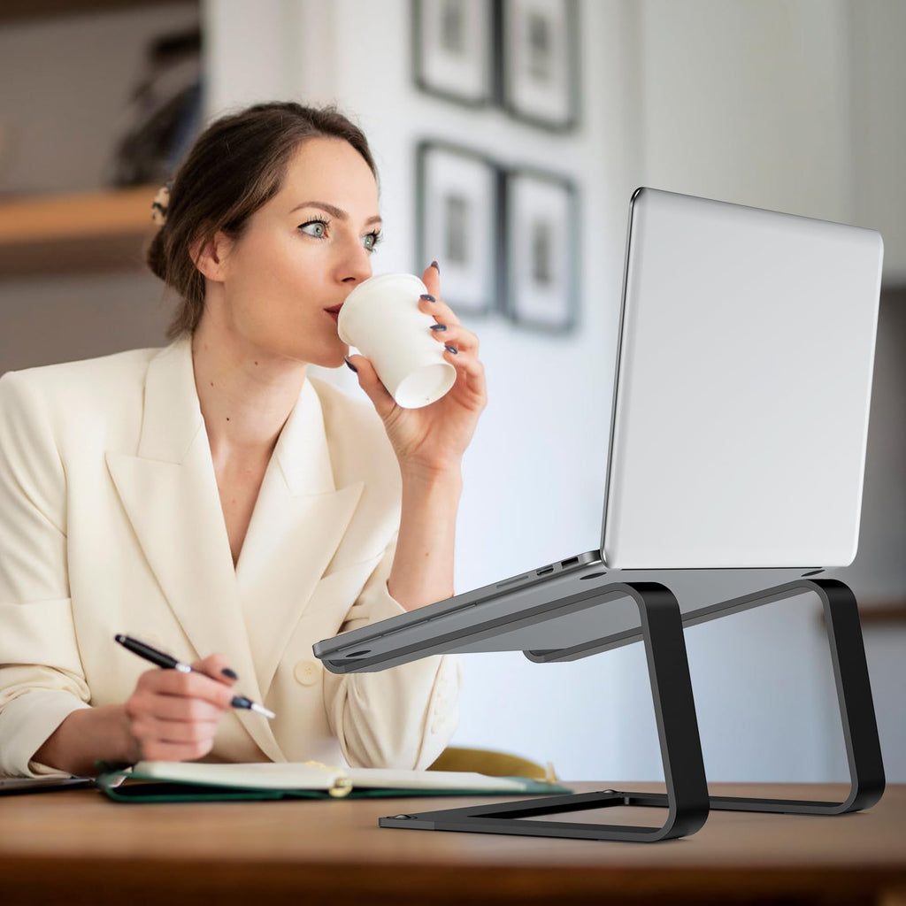 Tonmom Aluminum Laptop Stand & Desk Riser Holder