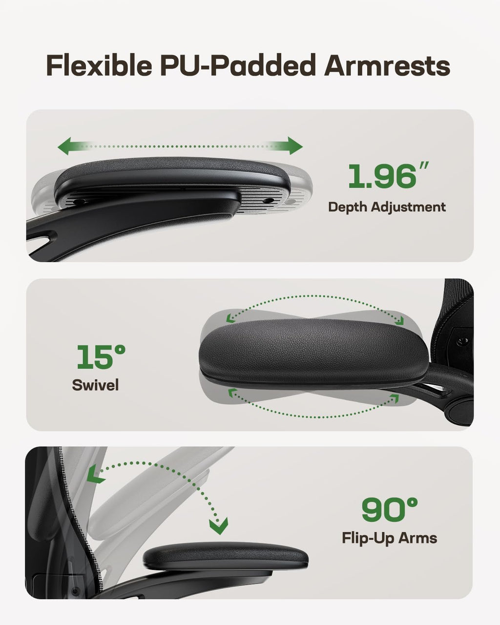 Marsail Ergonomic Office Chair with 3D Armrests