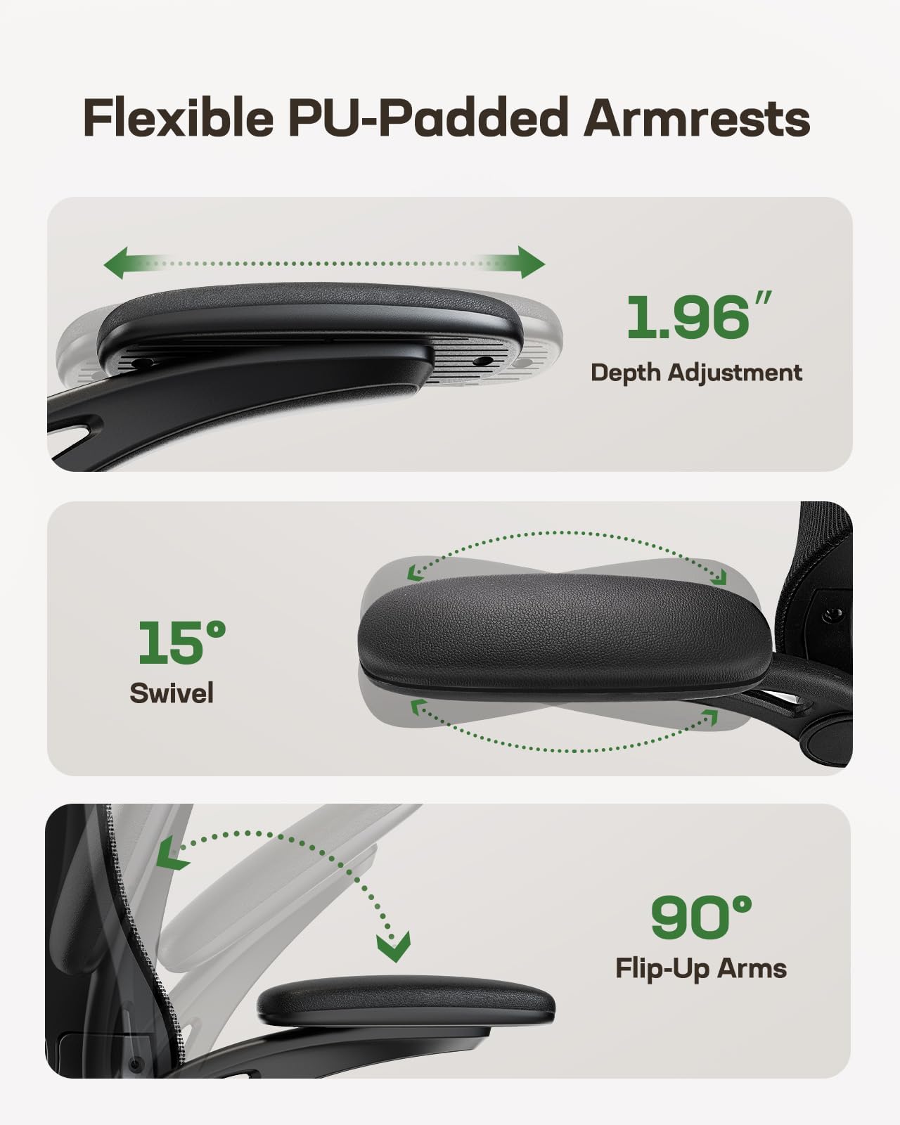 Marsail Ergonomic Office Chair with 3D Armrests