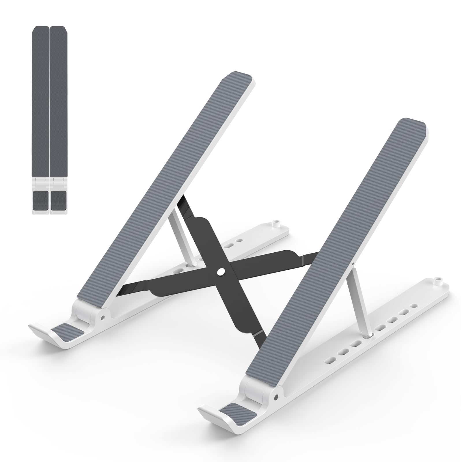 Tonmom Laptop Ständer, Faltbarer Notebook Ständer, Höhenverstellbarer Laptopständer Belüftet Kühlung Laptop Halterung für MacBook Pro/Air, HP, Sony, Dell,alle 10-15,6 ” Laptops