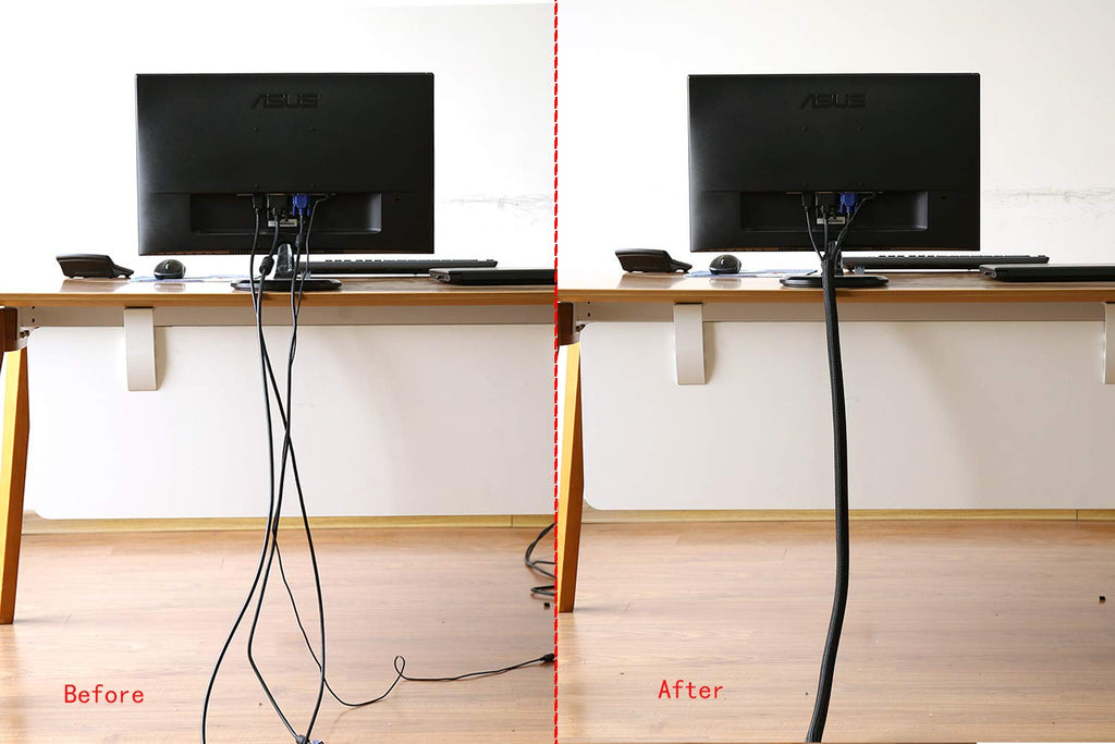 Alex Tech Split Cable Sleeve Cord Protector for Wire Management