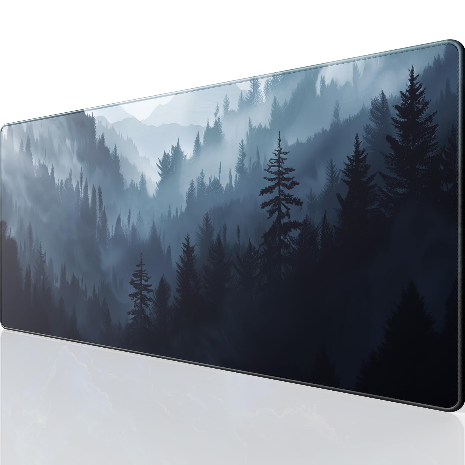KTRIO Large Gaming Mouse Pad with Superior Micro-Weave Cloth, Extended Desk Mousepad with Stitched Edges, Non-Slip Base, Water Resist Keyboard Pad for Gamer, Office & Home