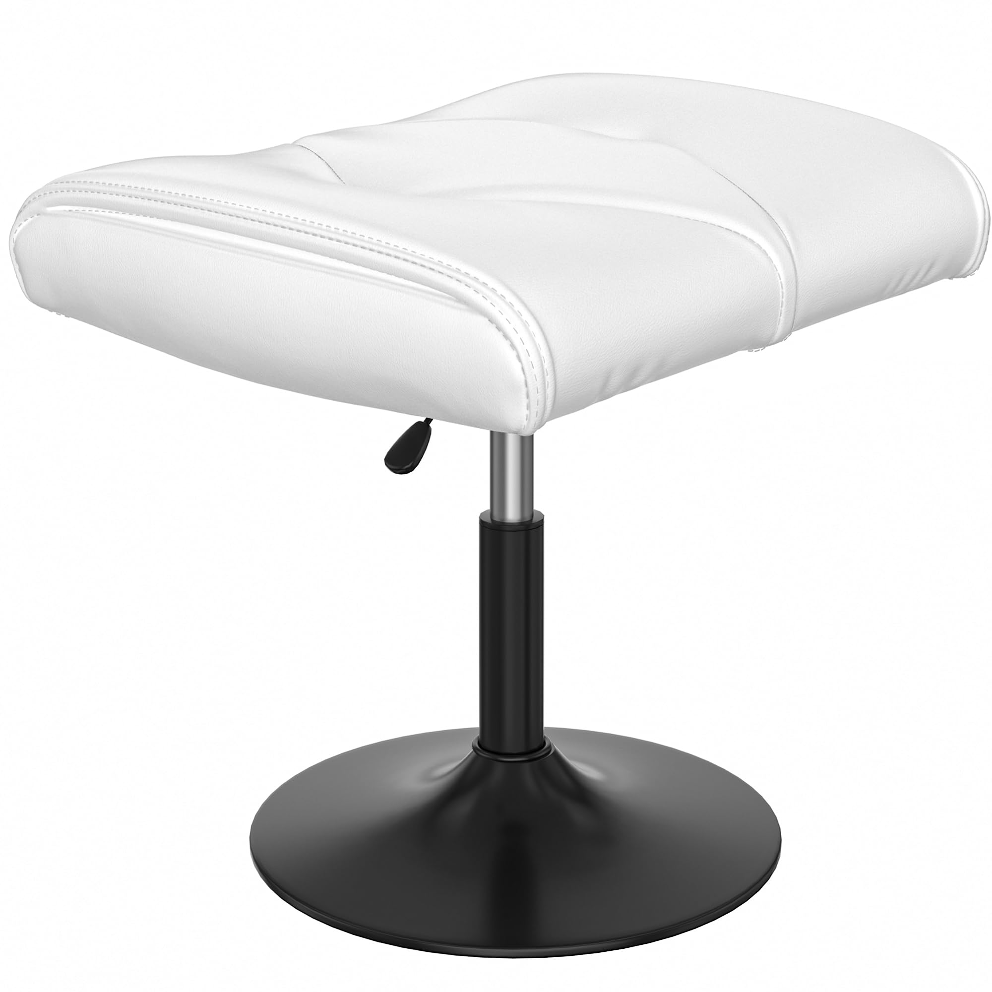 VECELO Foot Rest Under Desk Ottoman, PU Height Adjustable Footrest with Comfort Padding, Leg Rest for Desk for Relieving Leg Pain, Stiffness, and etc, Black