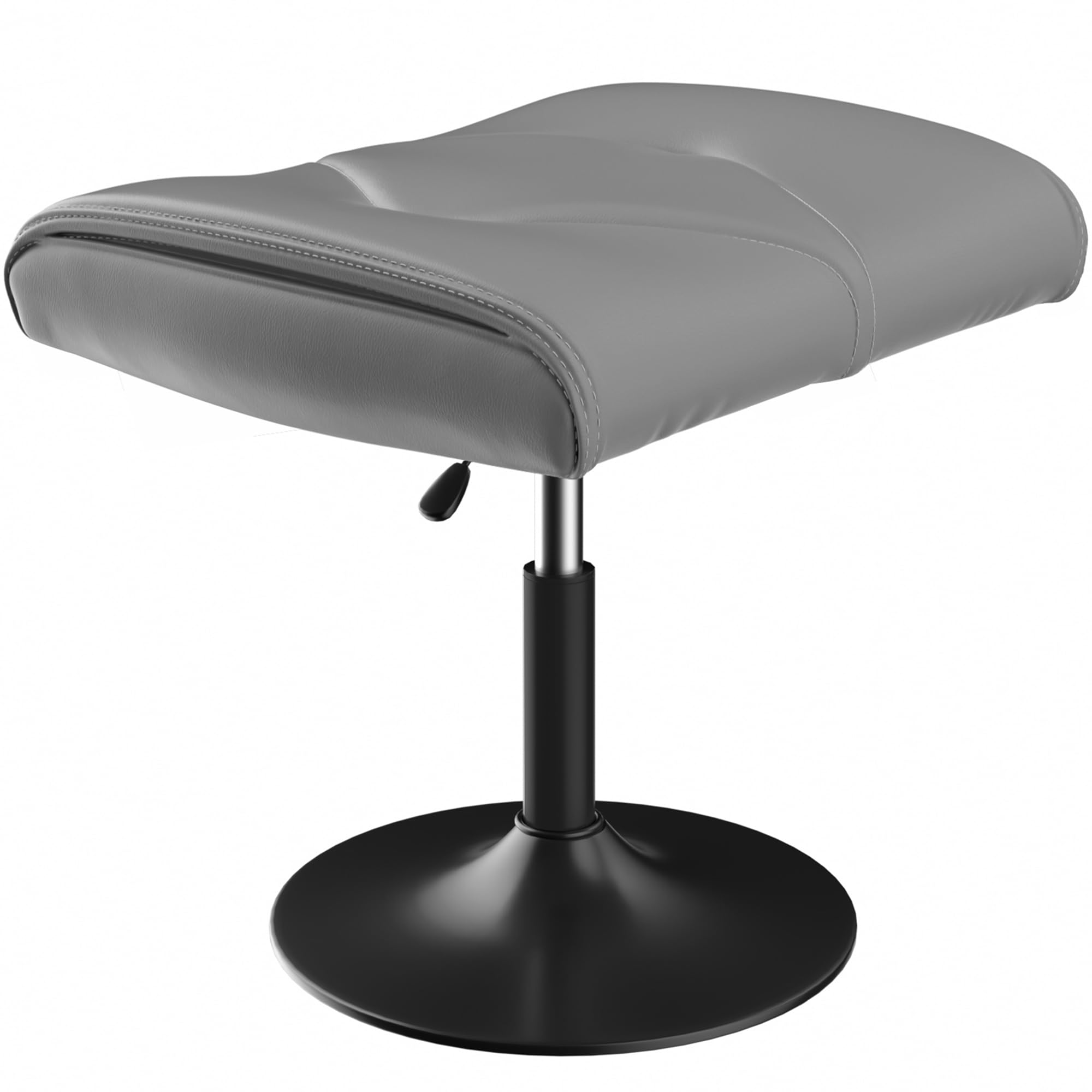 VECELO Foot Rest Under Desk Ottoman, PU Height Adjustable Footrest with Comfort Padding, Leg Rest for Desk for Relieving Leg Pain, Stiffness, and etc, Black