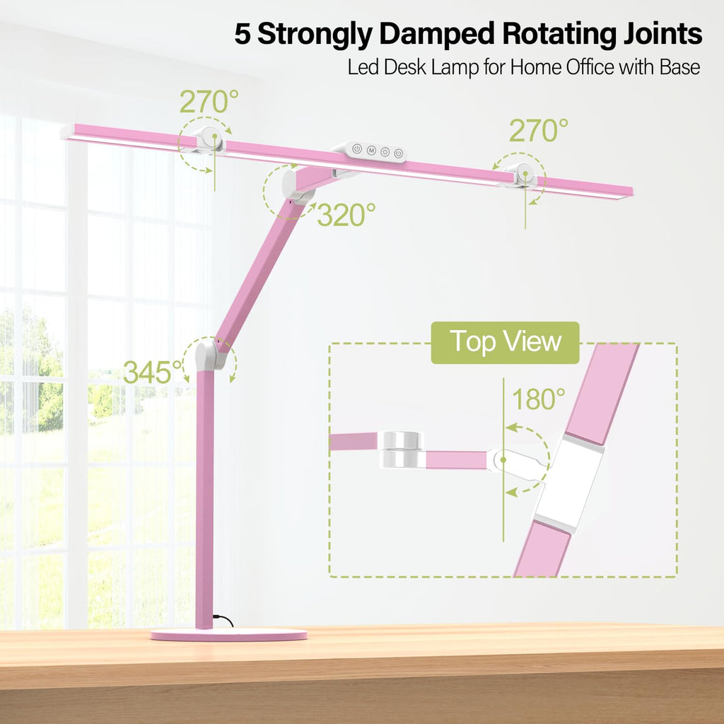 Micomlan LED Desk Lamp with Base for Office Workspaces