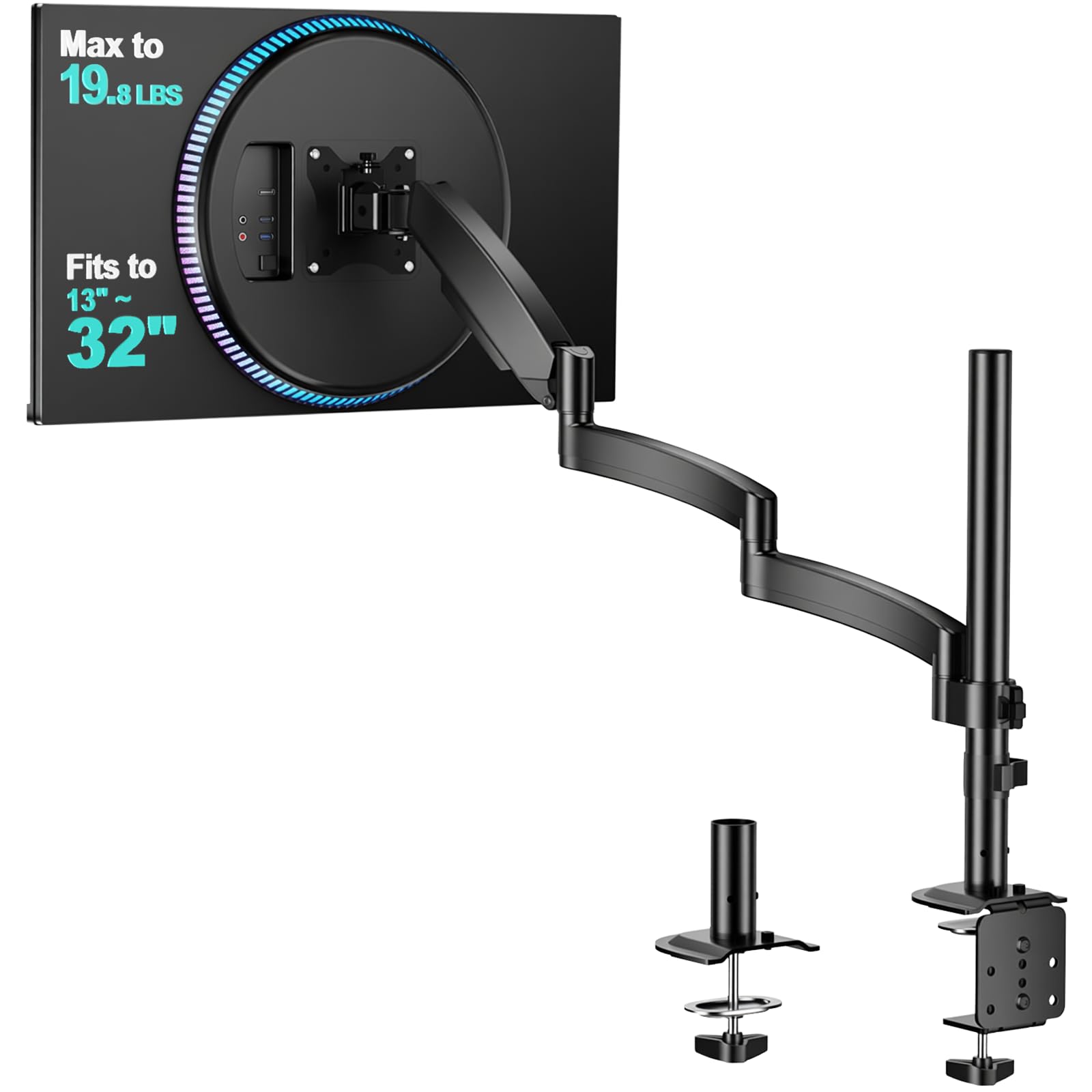 WALI Single/Dual/Triple/Quad Monitor Arm Mount Stand