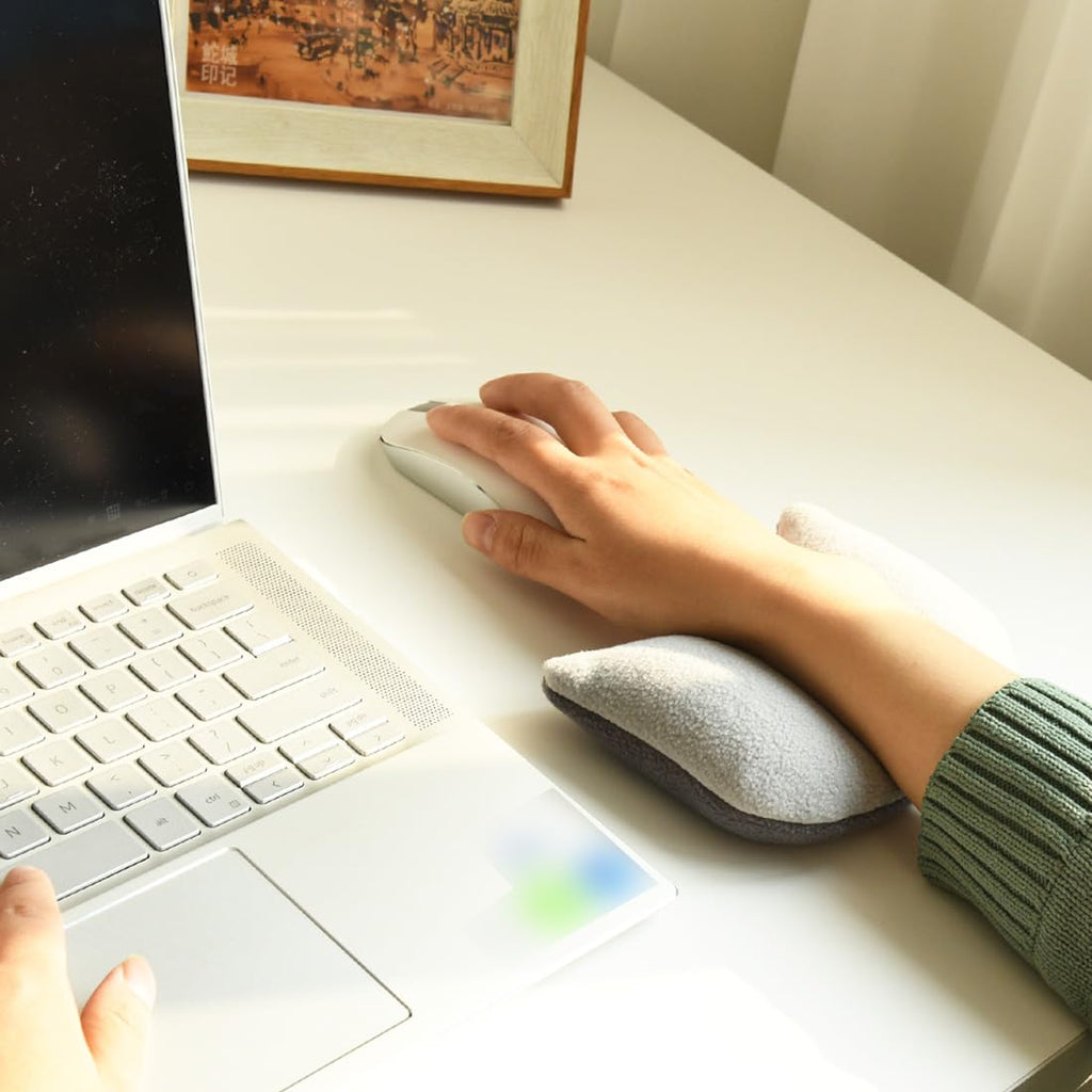 Large Mouse Wrist Rest Bean Bag, Ergonomic Mouse Support Pad Filled Ergo Beads for Computer, Laptop, PC Gaming