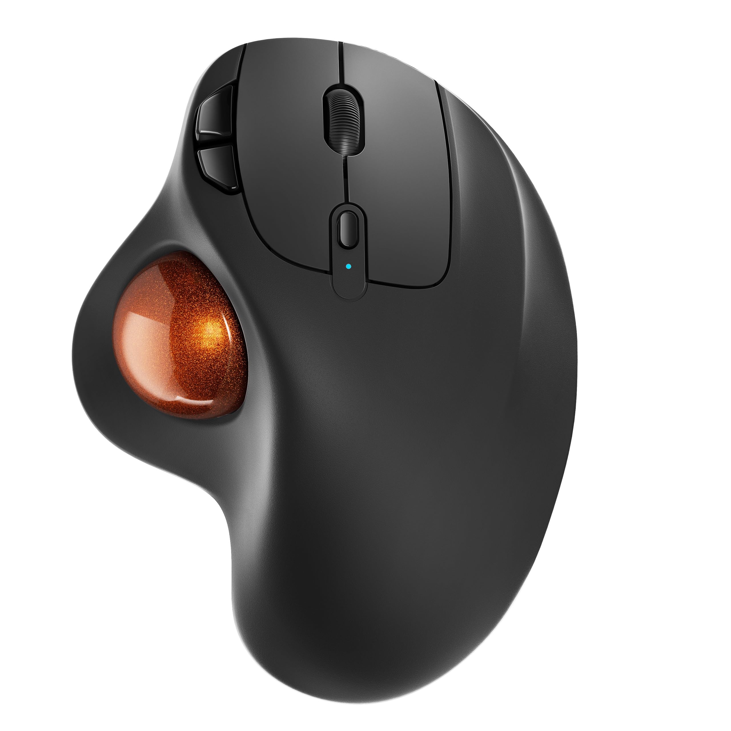 Nulea M501 Wireless Trackball Mouse, Rechargeable Ergonomic, Easy Thumb Control, Precise & Smooth Tracking, 3 Device Connection (Bluetooth or USB Receiver), Compatible for PC, Laptop, Mac
