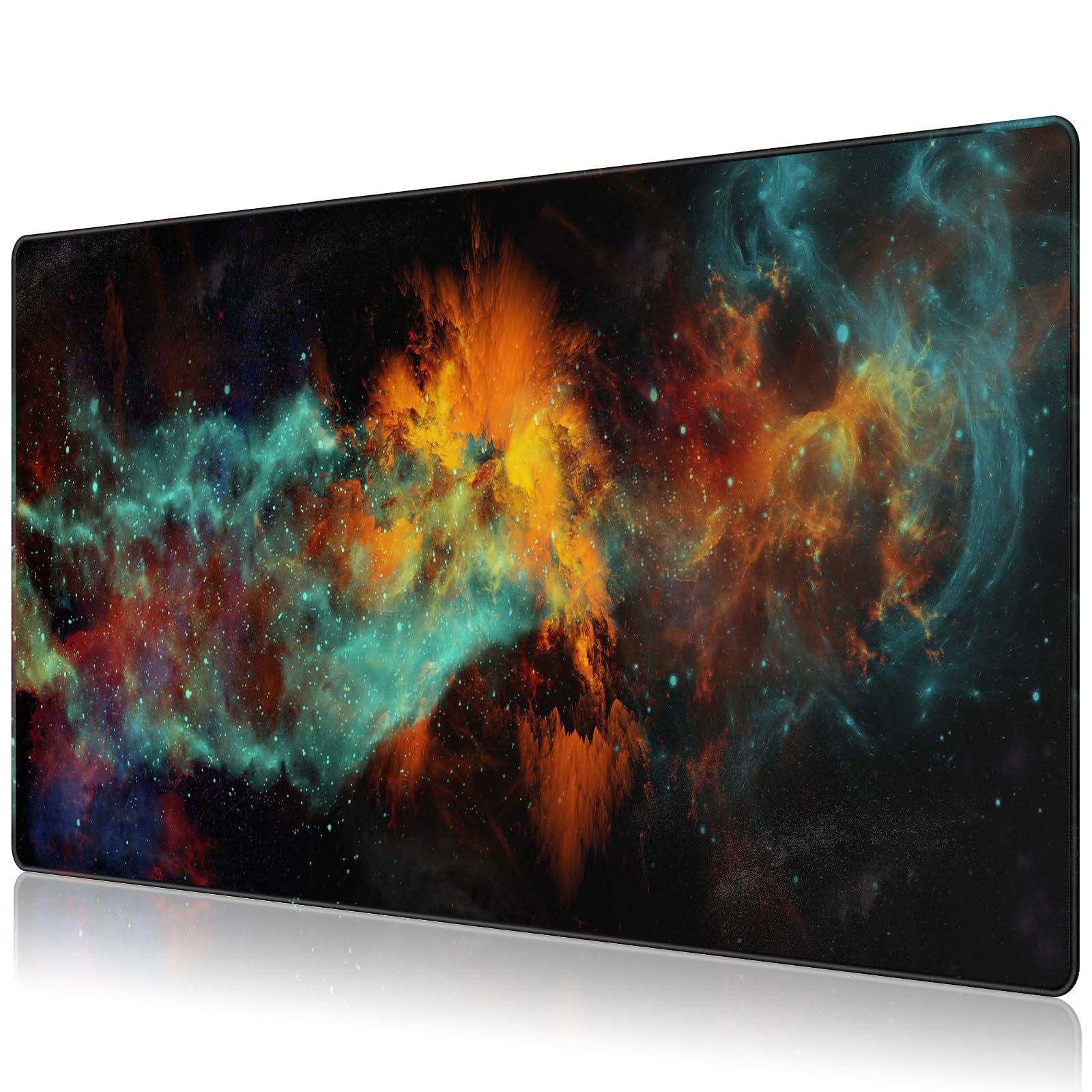 JIALONG Large Gaming Mouse Pad, XXL Desk Mousepad with Stitched Edges, Non-Slip Base Keyboard Pad