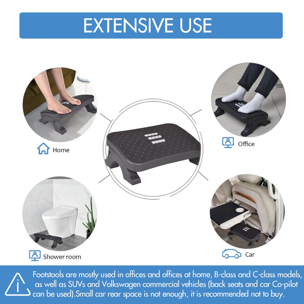 Under Desk Footrest,Ergonomic Footrest with Massage Rollers for Home Office