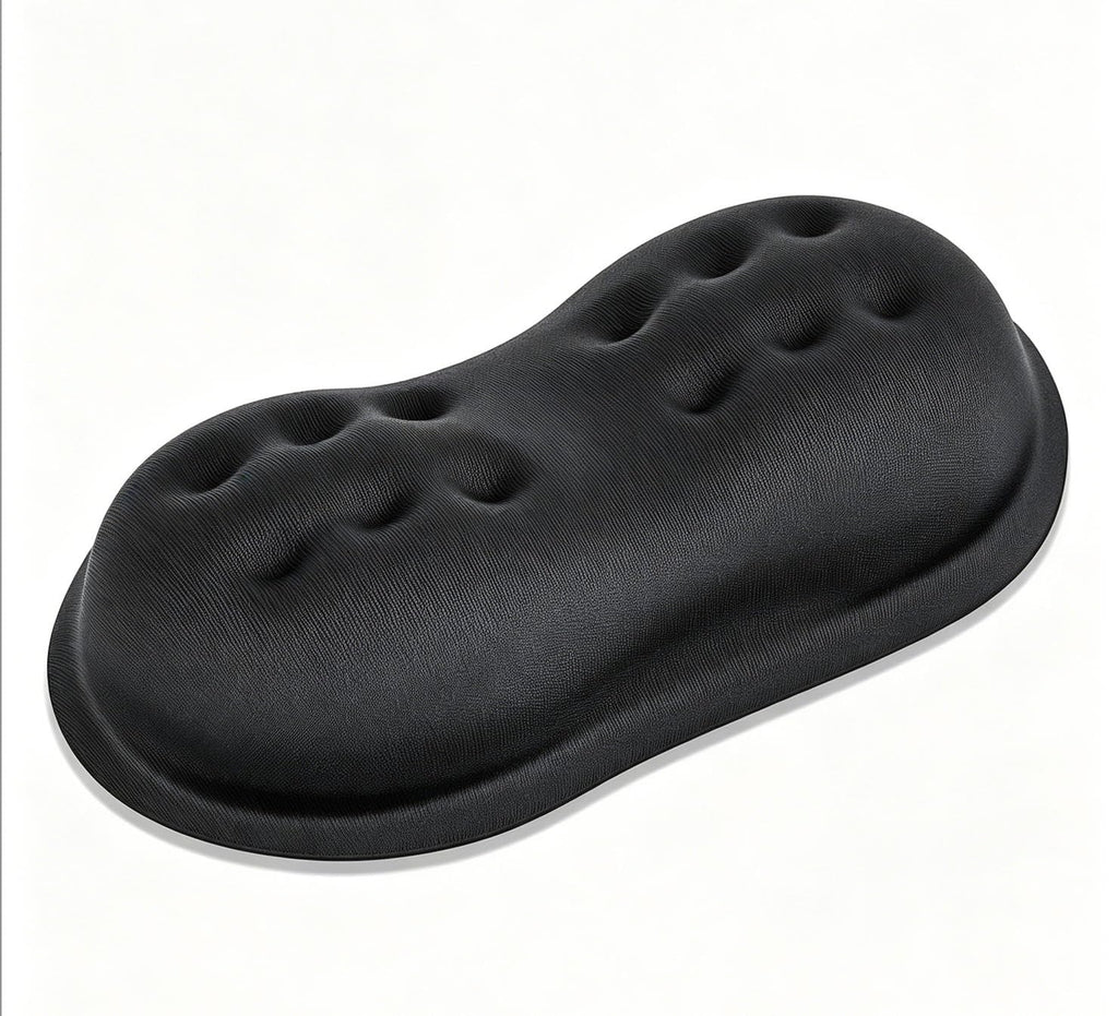 Axlteip Wrist Rest for Mouse - Ergonomic Memory Foam Computer Wrist Support Pad, Massage Holes Design for Wrist Pain Relief (5.5 x 3.1 x 1 in, Black)