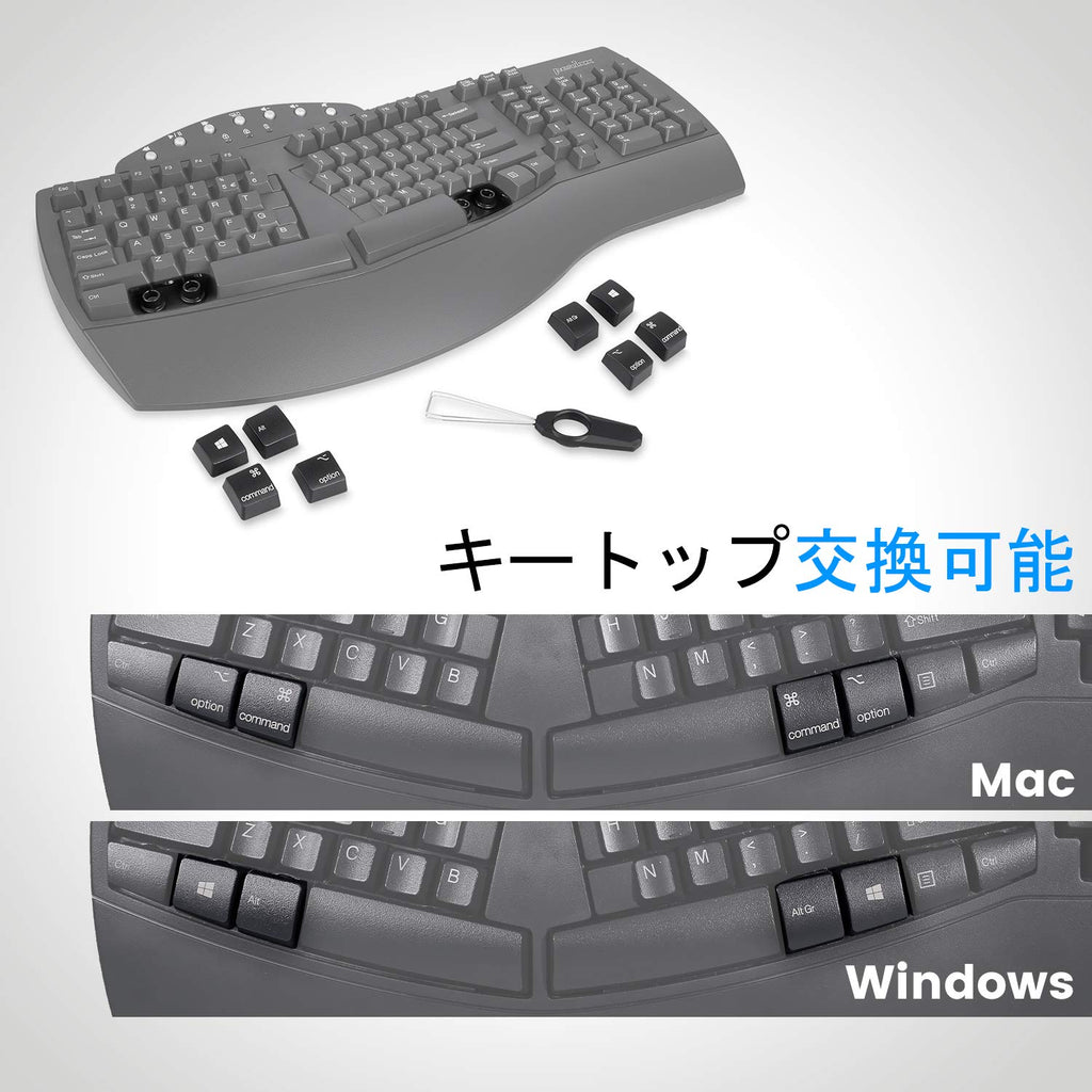 Perixx PERIBOARD Wired Ergonomic Split Keyboard with Wrist Rest