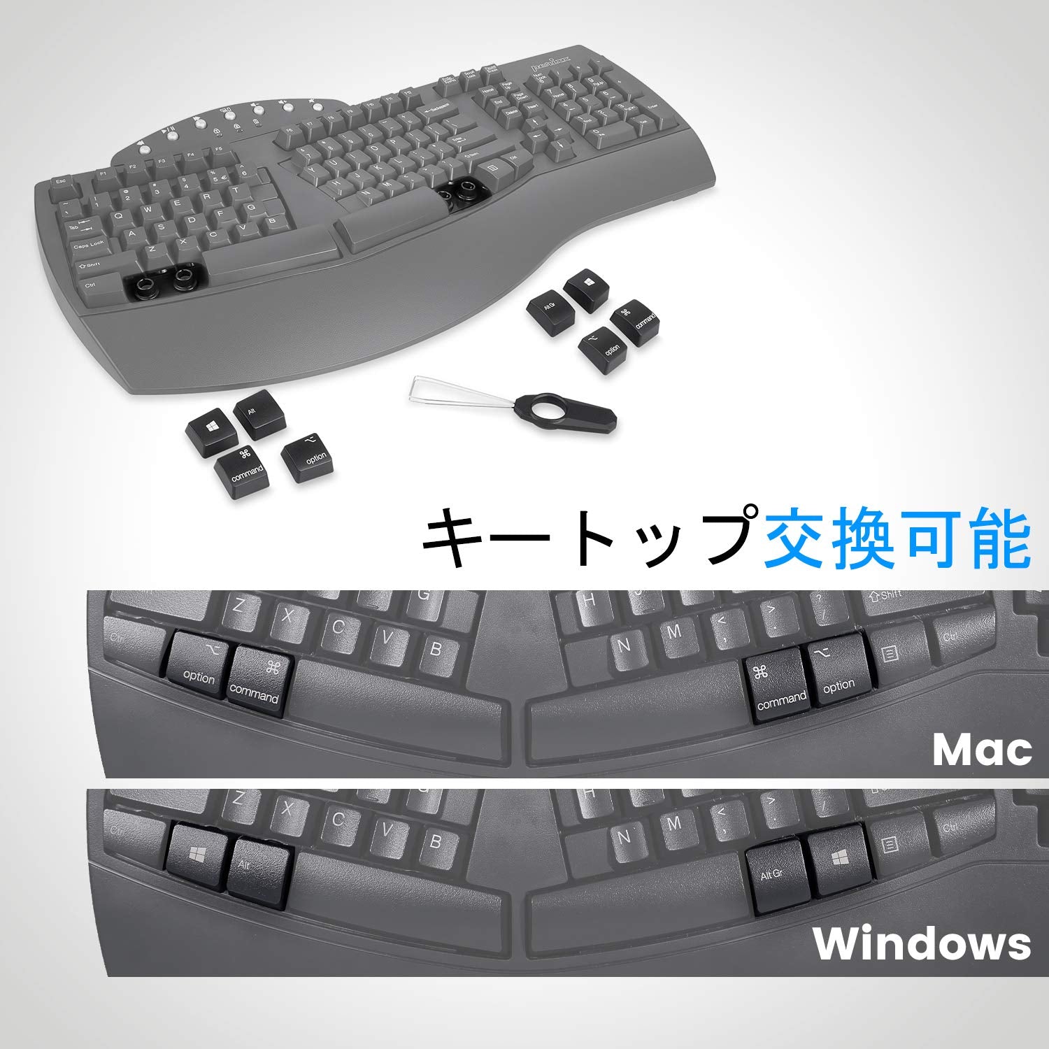 Perixx PERIBOARD Wired Ergonomic Split Keyboard with Wrist Rest