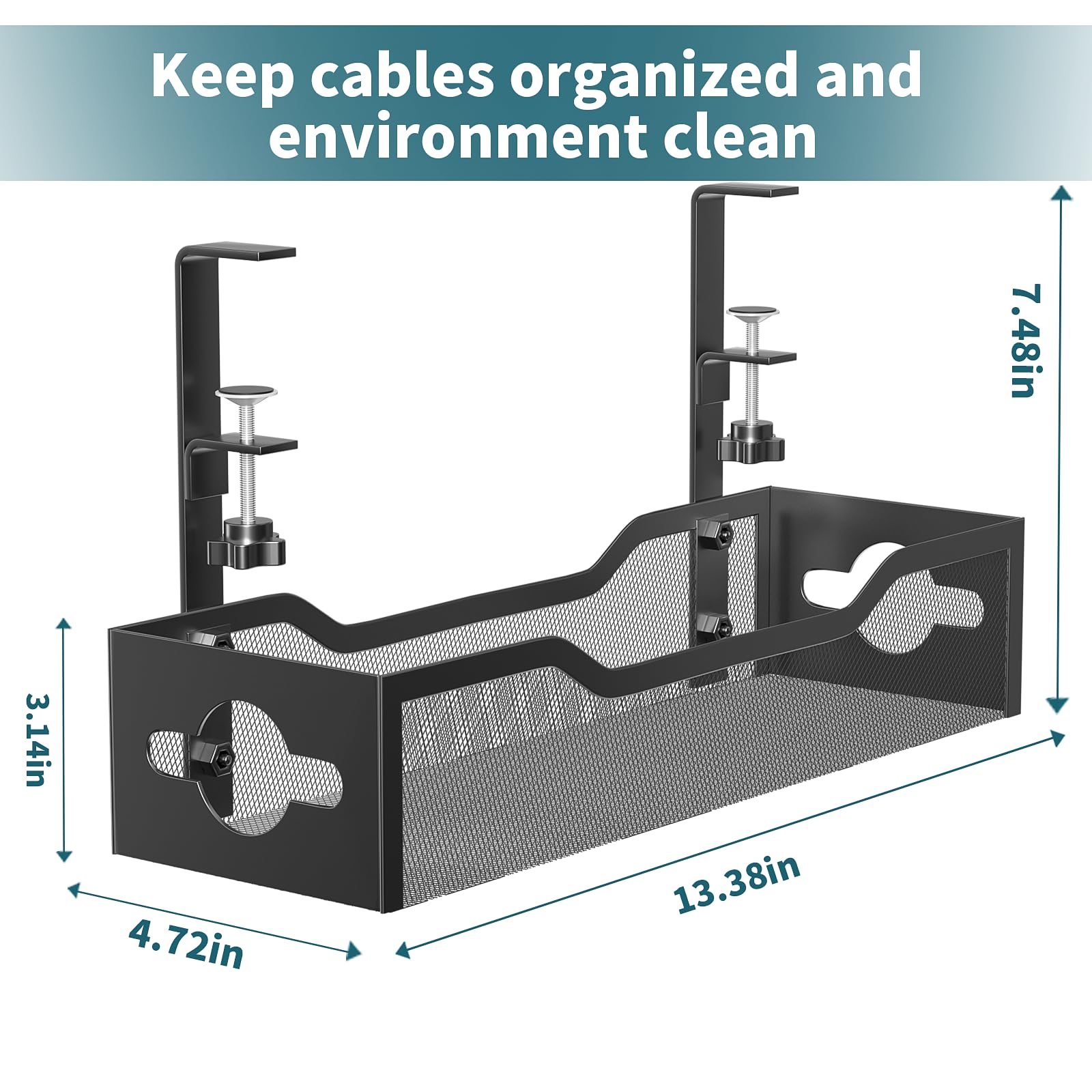 Under-Desk Cable Management Tray for Organized Workspaces