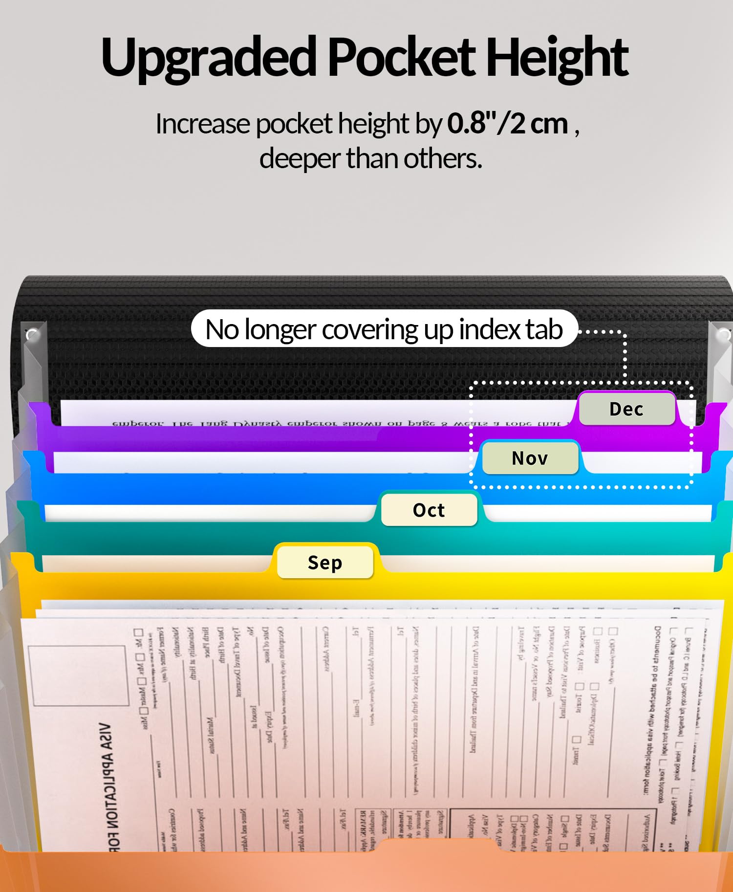 Sooez Accordion File Organizer for Documents and Desk Storage