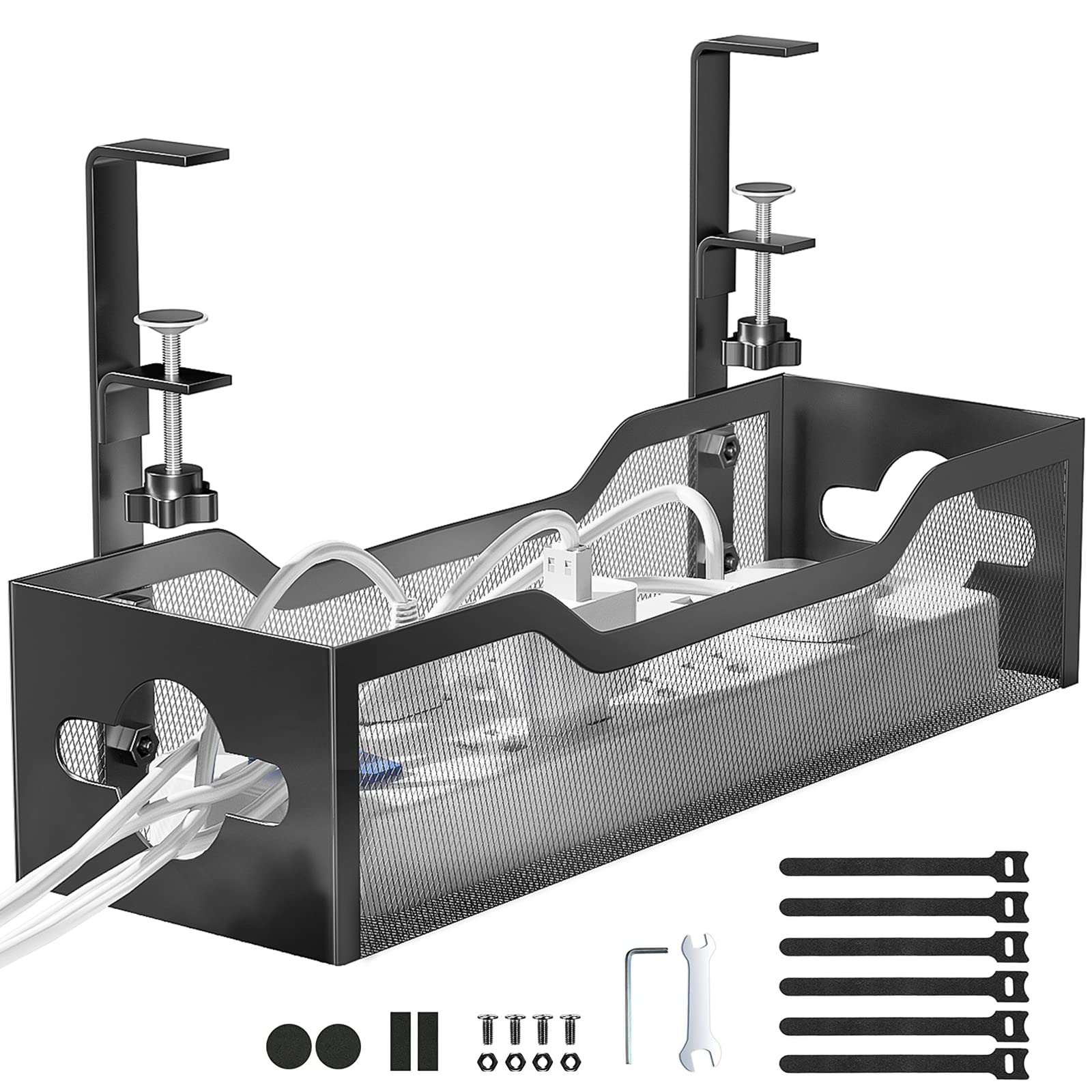 Under-Desk Cable Management Tray for Organized Workspaces