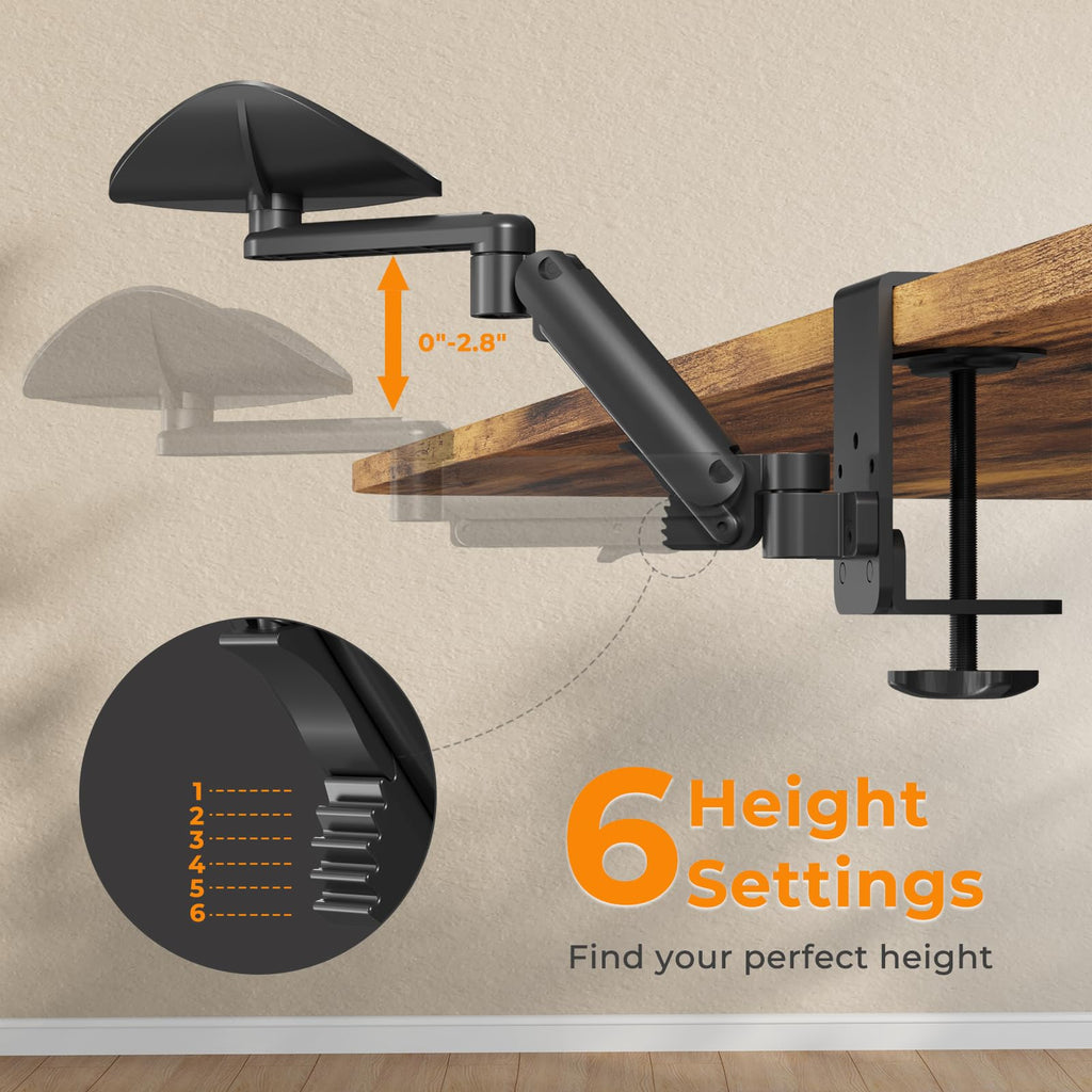 JOY worker Clamp-on Adjustable Armrest for Desk