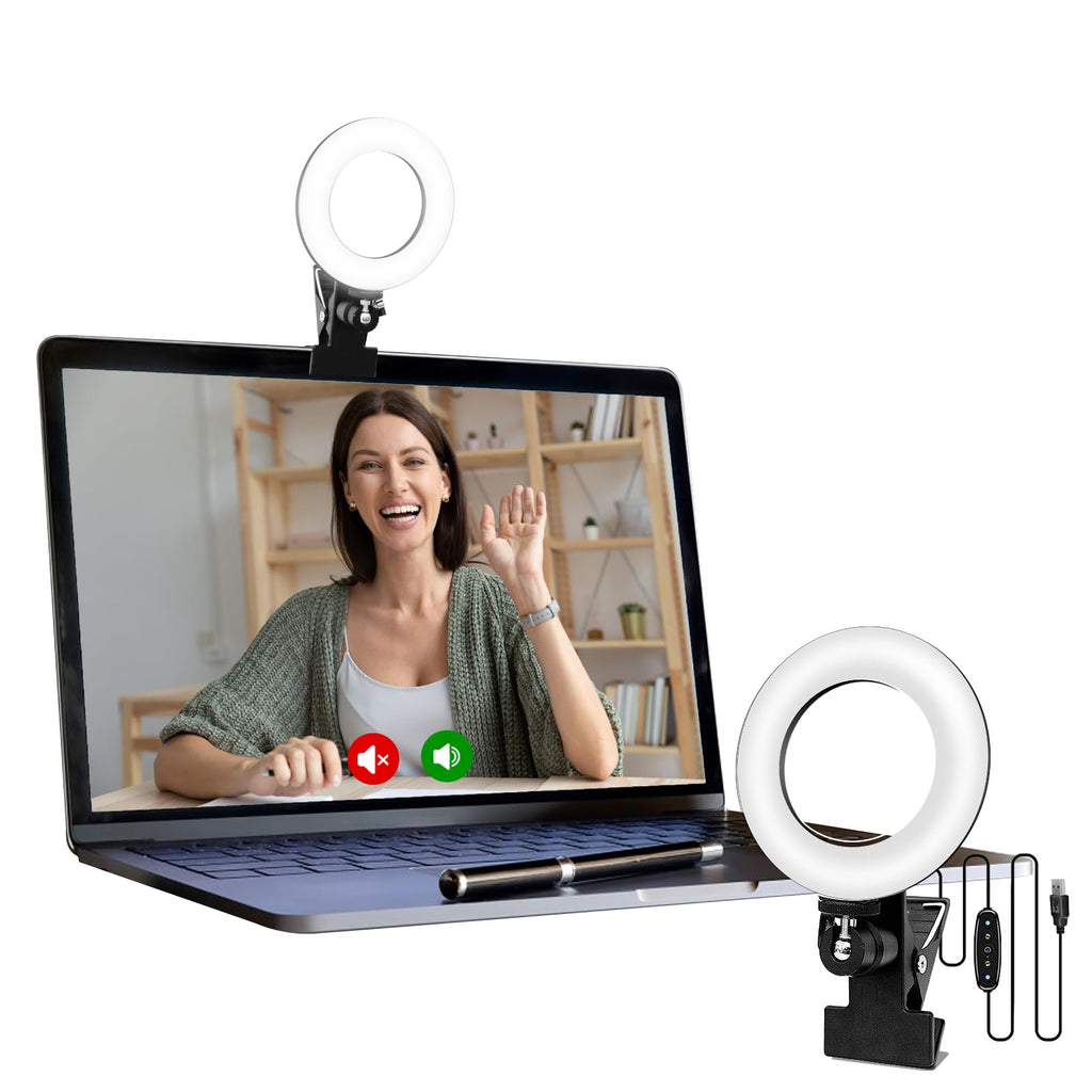 Cyezcor Clip-On Ring Light for Video Conferencing