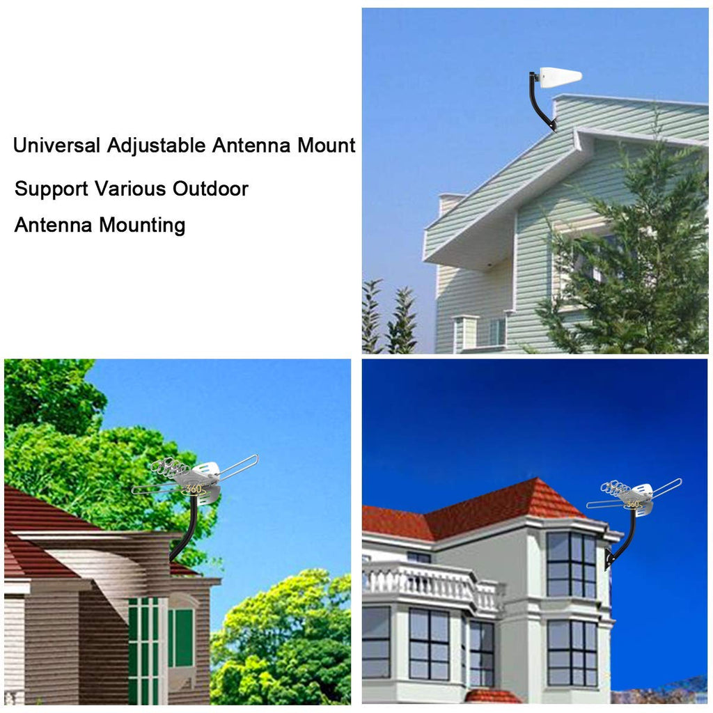 Antenna Mount - 1byone Attic Adjustable Weather Proof Outdoor TV Antenna Mounting Pole Universal Mount Brackets - Easy Installation, Solid Structure