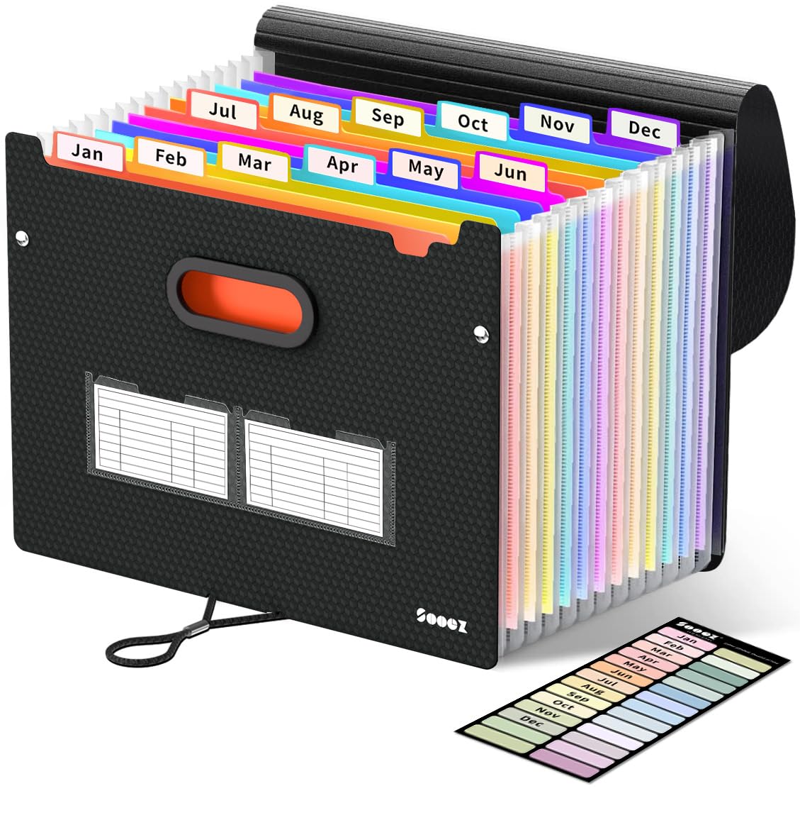 Sooez Accordion File Organizer for Documents and Desk Storage