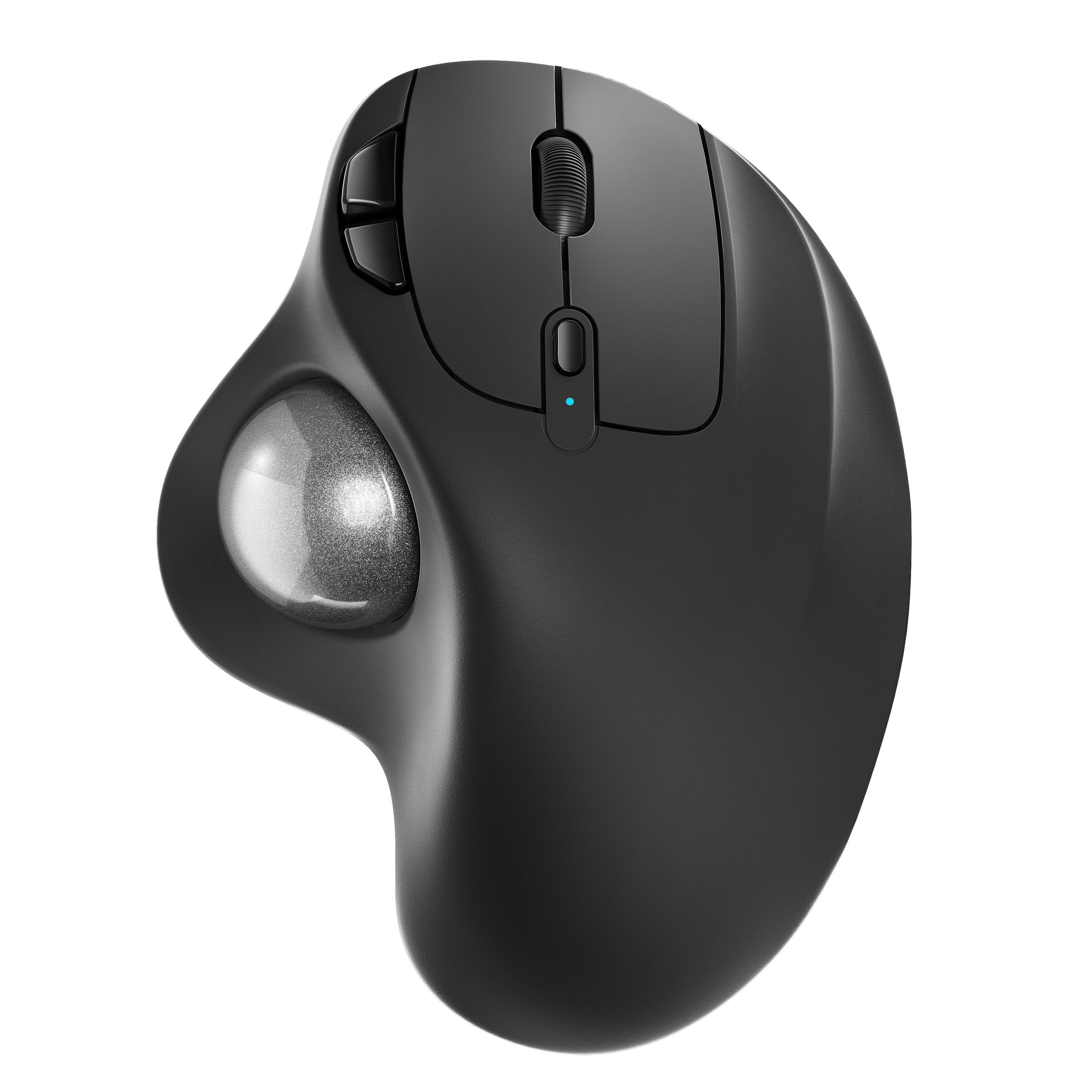 Nulea M501 Wireless Trackball Mouse, Rechargeable Ergonomic, Easy Thumb Control, Precise & Smooth Tracking, 3 Device Connection (Bluetooth or USB Receiver), Compatible for PC, Laptop, Mac