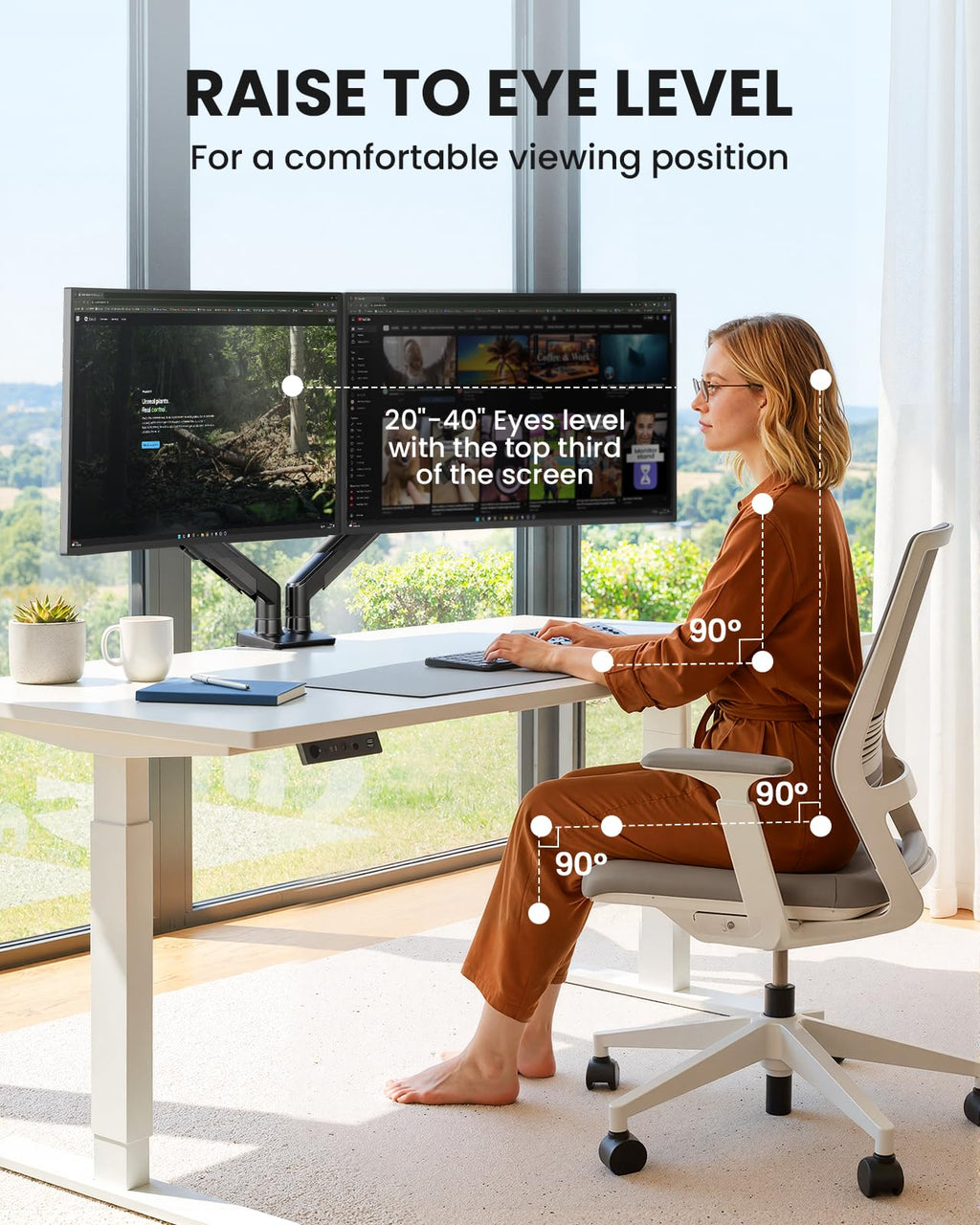 ErGear Monitor Arm, Fully Adjustable Monitor Mount