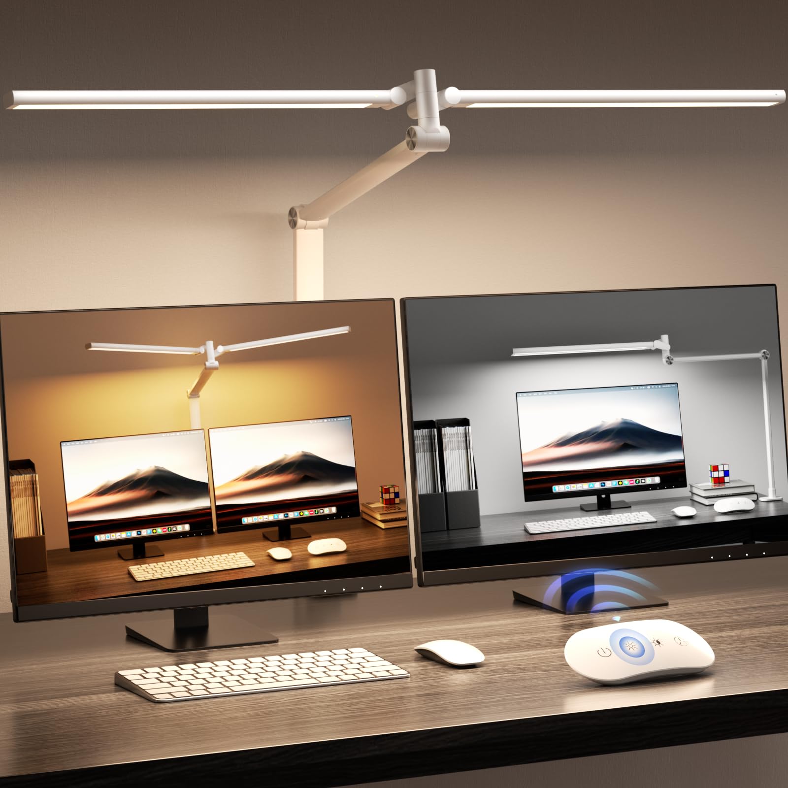 Airlonv 17-Inch Clamp LED Desk Lamp with Stepless Dimming