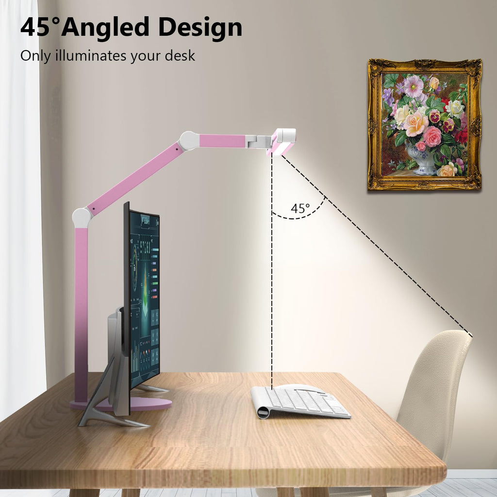 Micomlan LED Desk Lamp with Base for Office Workspaces