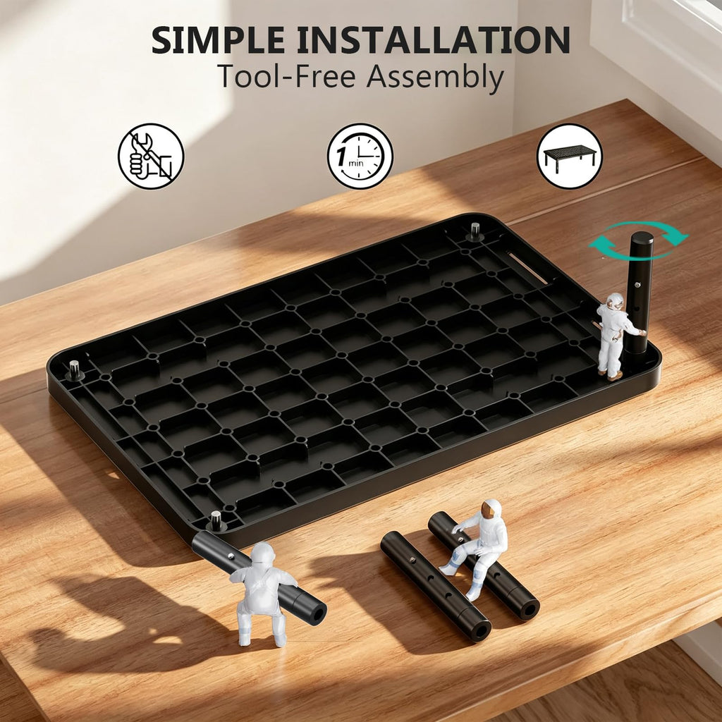 WALI Computer Monitor Stand for Desk, Adjustable Laptop Riser, Desk Monitor Stand Underneath Storage for Office, Home, School Supplies