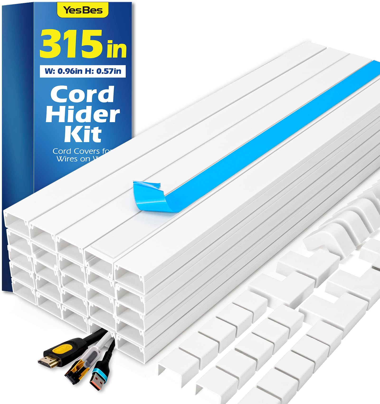 Paintable Wall Cord Hider Kit for TV Cable Management